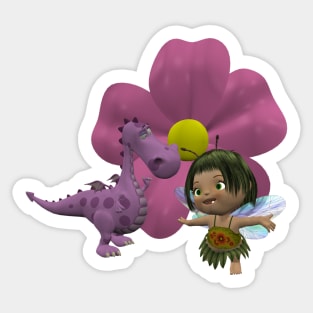 Blossom and the Dragon Sticker